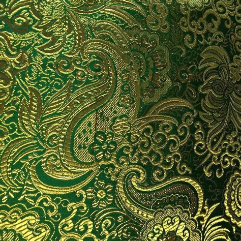 metallic green gold taperstry fabric|Metallic Italian Tapestry Brocade .